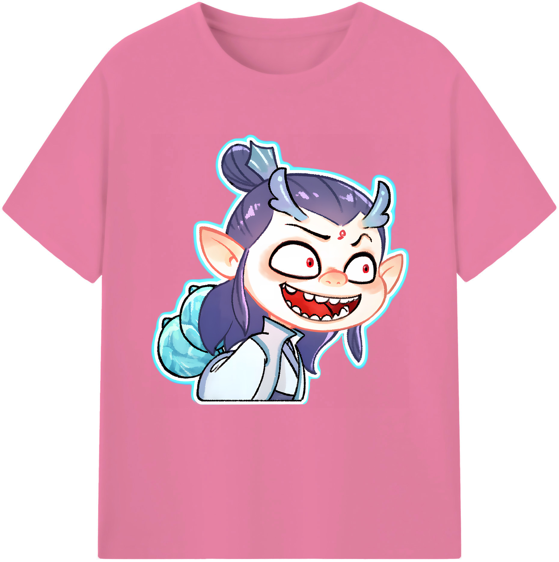 （画像用） Ne Zha 2 ナタ 魔童の大暴れ 綿100％半袖Tシャツ（フロントプリント）